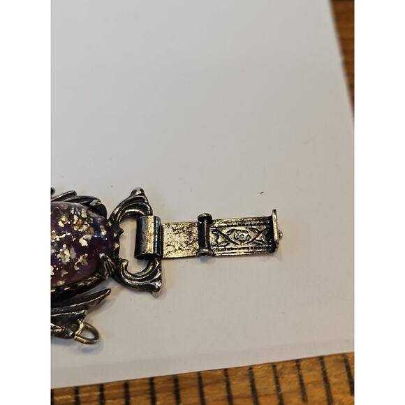 Vintage Florenza Statement Dragon's Breath Bracelet 1960's New York Signed - Picture 9 of 12